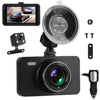 1080P Dual Dash Cam 3" Screen with Front and Rear Camera G-Sensor Motion Night Vision Loop Recording
