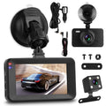 1080P Dual Dash Cam 3" Screen with Front and Rear Camera G-Sensor Motion Night Vision Loop Recording by DailySale
