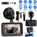 1080P Dual Dash Cam 3" Screen with Front and Rear Camera G-Sensor Motion Night Vision Loop Recording by DailySale