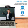 1080P USB Webcam 170 Degree Vertical Adjustment with Clip by DailySale