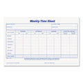 TOPS Weekly Time Sheets, 5.5 x 8.5, 1/Page, 50 Forms/Pad, 2 Pads/Pack