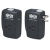 Tripp Lite Protect It! Portable Surge Protector, 2 AC Outlets, 1,050 J, Black