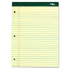 TOPS Double Docket Ruled Pads with Extra Sturdy Back, Wide/Legal Rule, 100 Canary-Yellow 8.5 x 11.75 Sheets