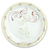Dart Symphony Paper Dinnerware, Mediumweight Plate, 6" dia, Tan, 125/Pack