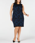 Anne Klein Plus Size Printed Sweater Dress by Vanessa Jane