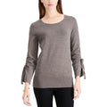 Alfani Womens Bow Sleeve Pullover Sweater by Vanessa Jane