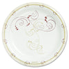 Dart Symphony Paper Dinnerware, Mediumweight Plate, 8.5" dia, Tan, 125/Pack