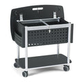 Safco Scoot Mobile File, Metal, 2 Shelves, 2 Bins, 29.75" x 18.75" x 27", Black/Silver