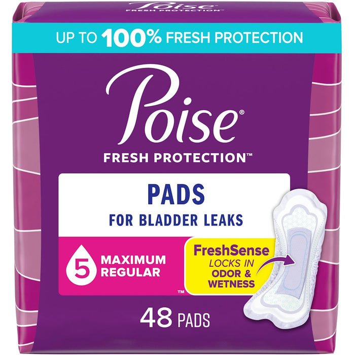 Poise Maximum Absorbency Incontinence Pads, Regular Length by Pasteur Pharmacy