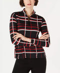 Charter Club Petite Linear Half-Zip Jacket by Vanessa Jane