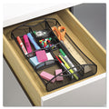 Safco Onyx Mesh Drawer Organizer, Seven Compartments, 13 x 8.75 x 2.75, Steel, Black