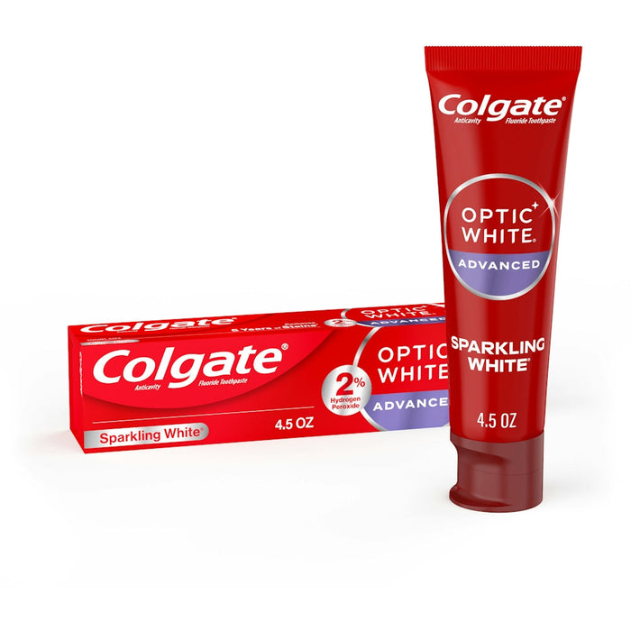 Colgate Optic White Toothpaste, Anticavity Fluoride, Sparkling White, Advanced by Pasteur Pharmacy