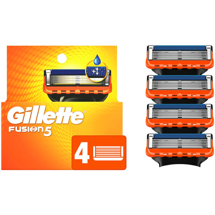 Gillette Fusion5 Men's Razor Blades, 4 Blade Refills + 1 Bonus Refill by Pasteur Pharmacy