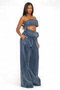 Denim Diva Belted Jumpsuit by The House of Stylez