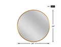 Neu-Type Medium Round Gold Shelves and Drawers Modern Mirror (24 In. H x 24 In. by Vanessa Jane