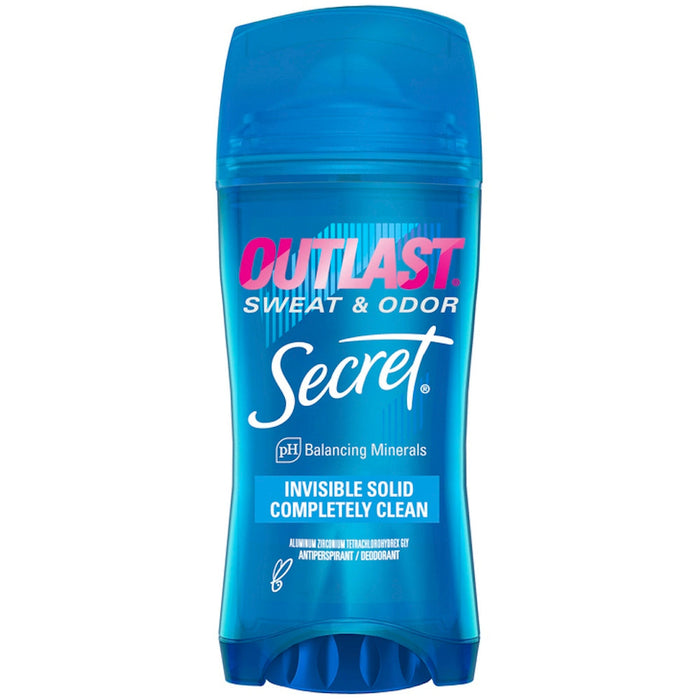 Secret Outlast Sweat & Odor Invisible Solid Antiperspirant Deodorant - Completely Clean, 2.6 Oz by Pasteur Pharmacy