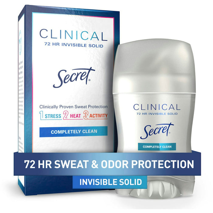 Secret Clinical Strength Completely Clean Invisible Solid Antiperspirant & Deodorant by Pasteur Pharmacy