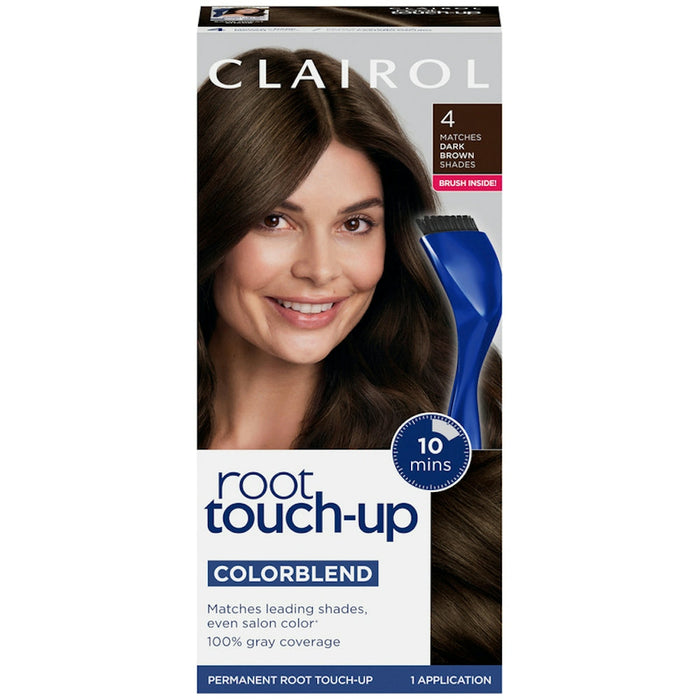 Clairol Nice 'n Easy Root Touch-Up Permanent Hair Color - 4 Dark Brown Kit by Pasteur Pharmacy