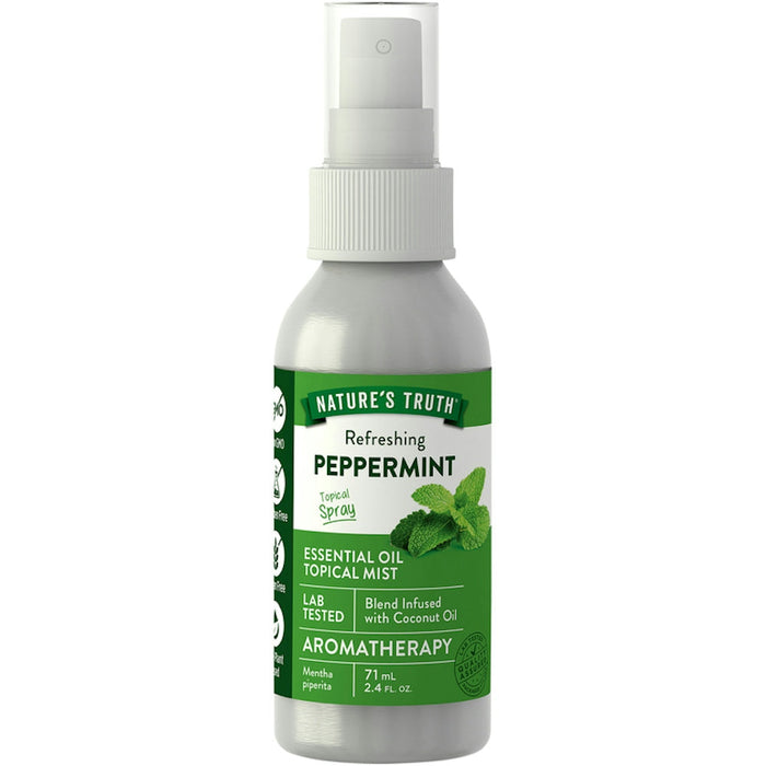 Nature's Truth Essential Oil Topical Mist, Aromatherapy, Peppermint 2.4 Fl Oz by Pasteur Pharmacy