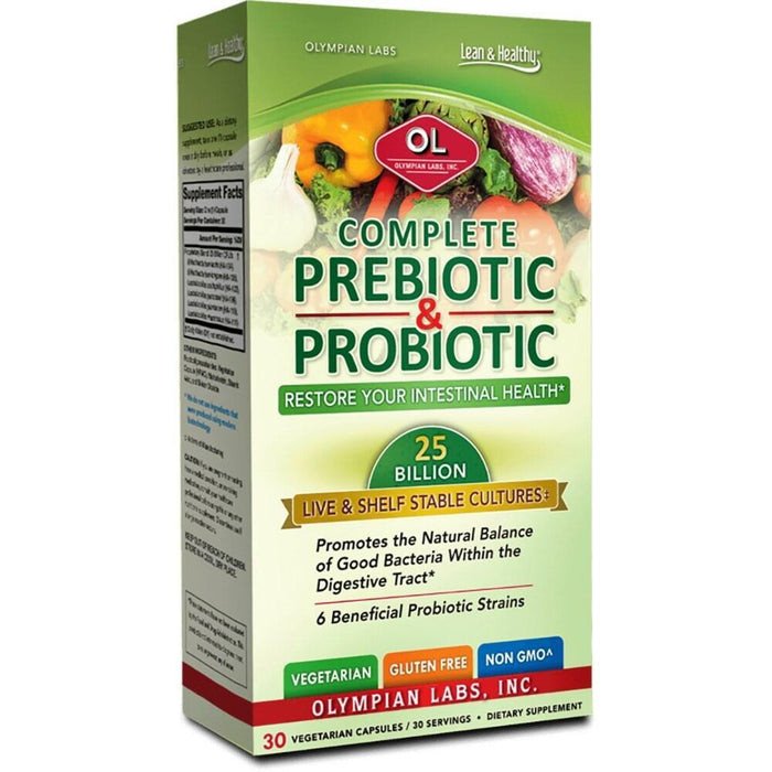 Olympian Labs Complete Prebiotic & Probiotic, 30 Vegetarian Capsules by Pasteur Pharmacy