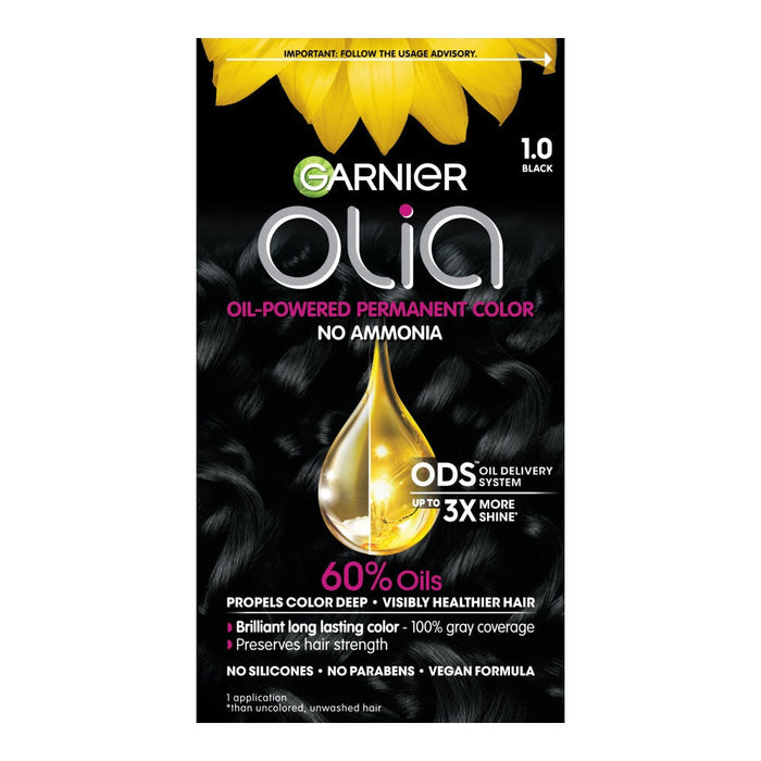 Olia Brilliant Color Black 1.0 Permanent Hair Color 1Ea by Pasteur Pharmacy