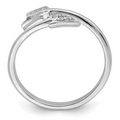 Sterling Silver CZ Arrow Ring by Fine Color Jewels