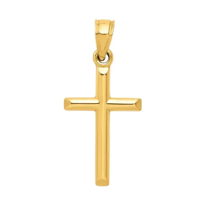 10K Gold Cross Pendant by Fine Color Jewels