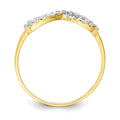 CZ 10k Yellow Gold Infinity Pave Ring by Fine Color Jewels
