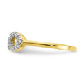 CZ 10k Yellow Gold Infinity Pave Ring by Fine Color Jewels