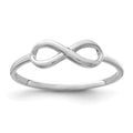 10K White Gold Infinity Ring by Fine Color Jewels