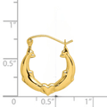 10K Gold Dolphin Heart Hoop Earrings by Fine Color Jewels