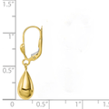 10K Gold Teardrop Dangle Earrings by Fine Color Jewels
