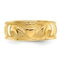 10k Gold Ladies Claddagh Band Ring by Fine Color Jewels