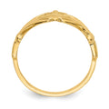 10k Yellow Gold Irish Claddagh Ring by Fine Color Jewels