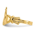 10k Yellow Gold Irish Claddagh Ring by Fine Color Jewels