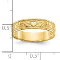 10k Gold Claddagh Band by Fine Color Jewels