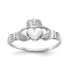 10k White Gold Claddagh Ring