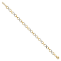 10k Gold Two Tone Infinity Love Knot Bracelet by Fine Color Jewels