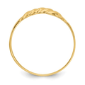 10K Gold Ridged Dome Ring For Women by Fine Color Jewels