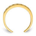 10k Yellow Gold White CZ Toe Ring by Fine Color Jewels