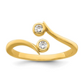 10k Gold Adjustable Toe Ring by Fine Color Jewels