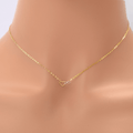 10k Gold Heart Infinity Pendant Necklace by Fine Color Jewels