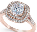 Charter Club Double Halo Crystal Center Ring by Vanessa Jane