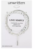 Unwritten Silver Plated Flash Plated Double Strand Bracelet by Vanessa Jane