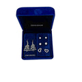 RH Macy Fine Silver Plated Cubic Zirconia Christmas Tree Earring Set by Vanessa Jane