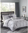 Madison Park Anouk 12-PC. Jacquard Comforter Set, Silver, King by Vanessa Jane