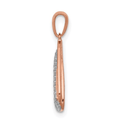 14k Rose Gold Lab Grown Diamond Double Triangle Pendant by Fine Color Jewels