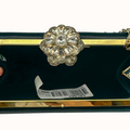La Regale Peau De Soie Minaudiere with Floral Clasp by Vanessa Jane