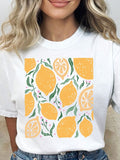 Whimsical Lemon Graphic Tee - White by Boutique 23