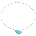 13.41 Carat Genuine Amazonite And White Topaz .925 Sterling Silver Pendant by Bids.com